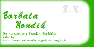 borbala mondik business card
