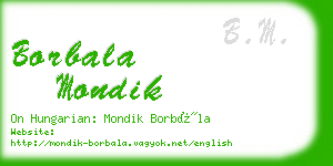 borbala mondik business card